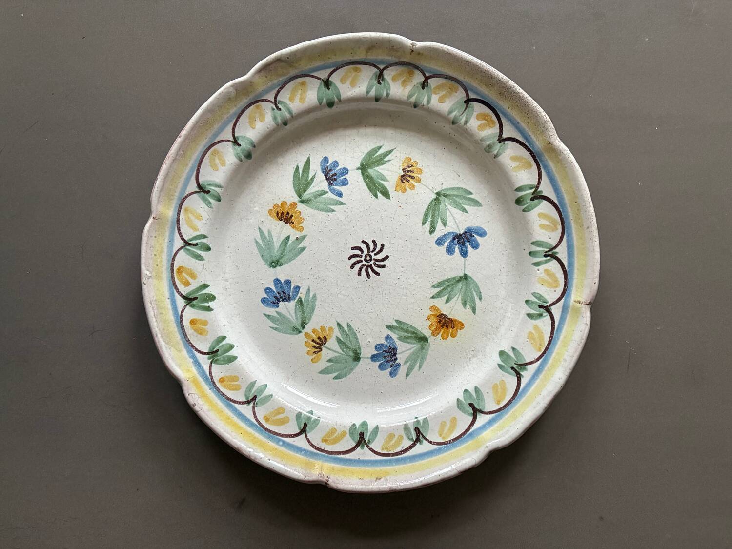 Eighteenth-century earthenware plate