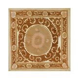 Hand-knotted rug, vintage Turkish rug 129x133 cm