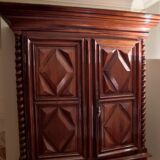 Louis XIII walnut period cabinet