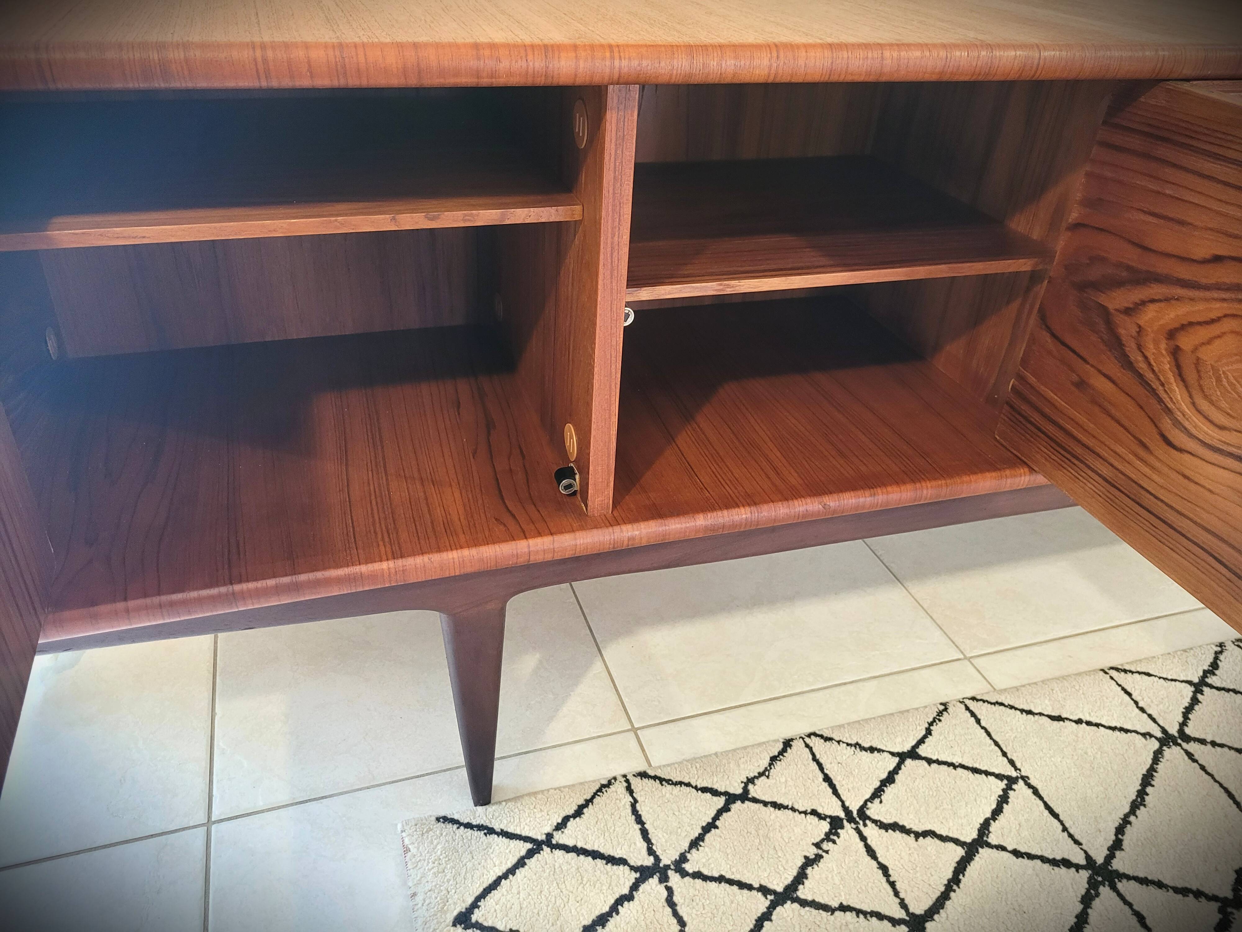 Scandinavian design sideboard in vintage teak