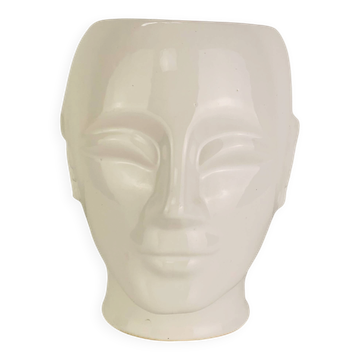 Vintage anthropomorphic ceramic head vase.