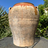 Ancient terracotta pottery jar from the 20th century.
