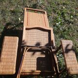 Vintage rattan lounger