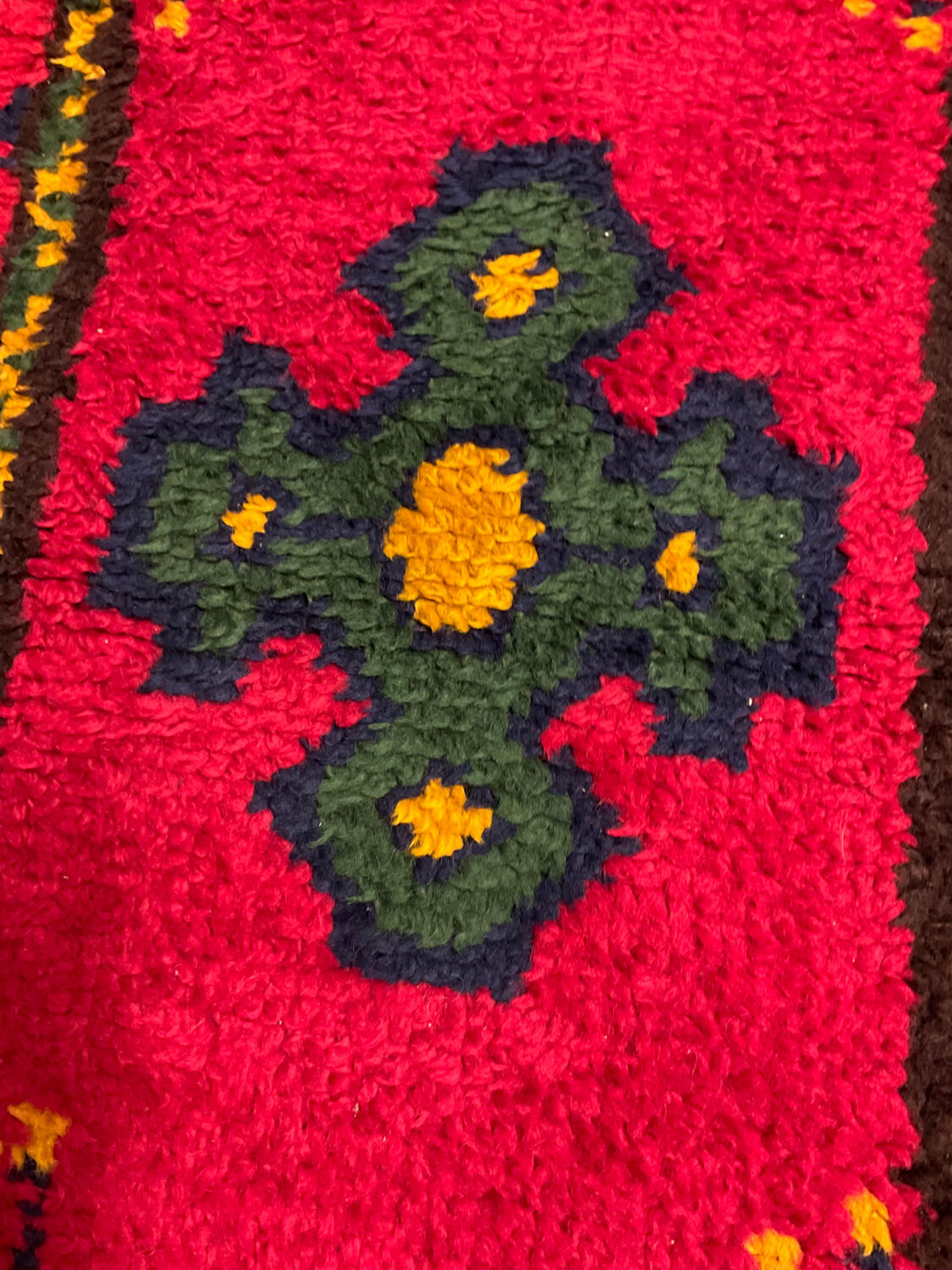 Pair of vintage rugs in Berber style wool