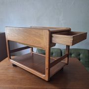 Vildbjerg teak multifunction serving bar cart, Denmark 1960s