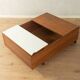 Elegant 1960s walnut veneer coffee table