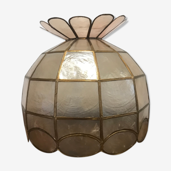 Mother-of-pearl and brass lampshade