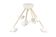 Stilnovo. Chandelier in gilded brass and white lacquered metal. Contemporary.
