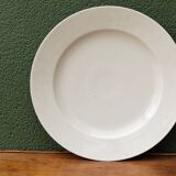 Ancien plat en porcelaine blanche, AH et Cie