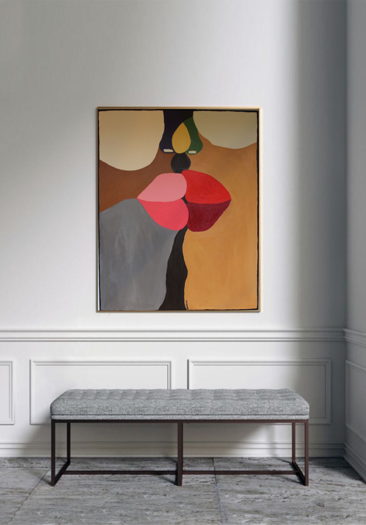 Colorful acrylic canvas 73x60 cm "The last of the kisses"