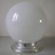Old ceiling light globe ball sphere light in opaline aluminum support 22 cm