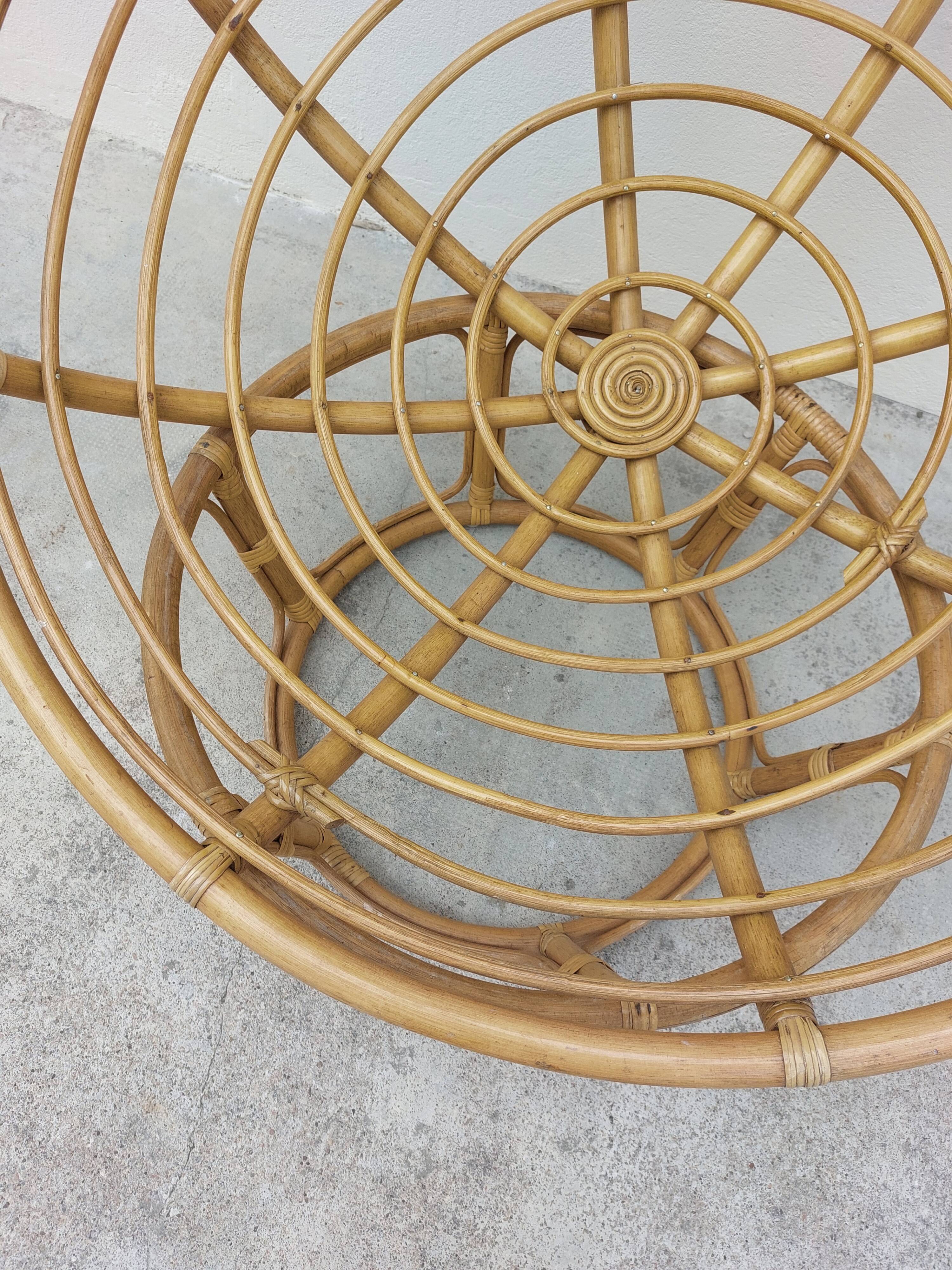 Loveuse vintage rattan armchair 1950