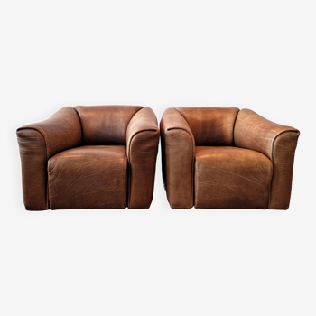 Fauteuil DS-47 en cuir marron par De Sede, Suisse 1970's