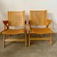 Lot 2 folding armchairs "Rex lounge" design Niko KRALJ bent beech 60s vintage