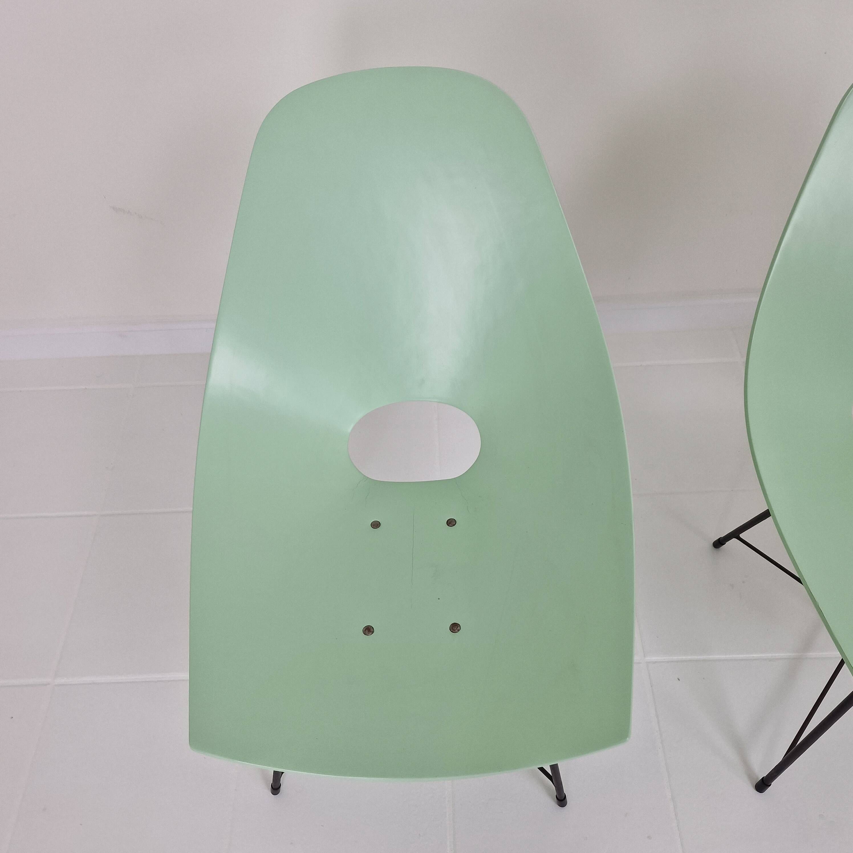 Pair of Augusto Bozzi Chairs for Saporiti, Italy 1950's