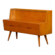 Vintage wood and glass storage, 1960
