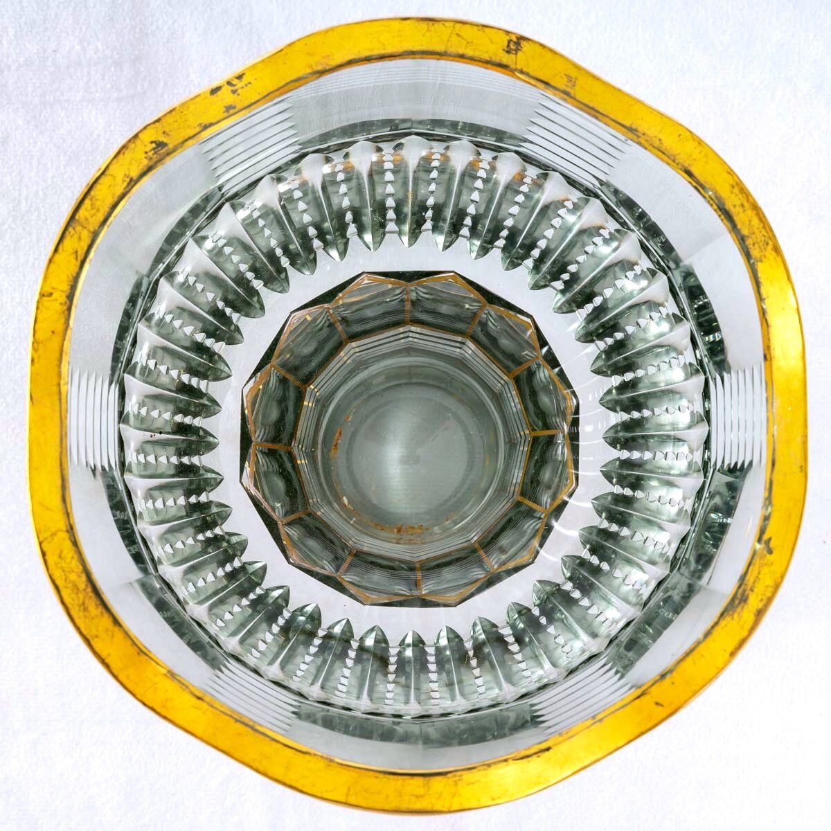 Bohemian crystal vase Maison Moser 20th century