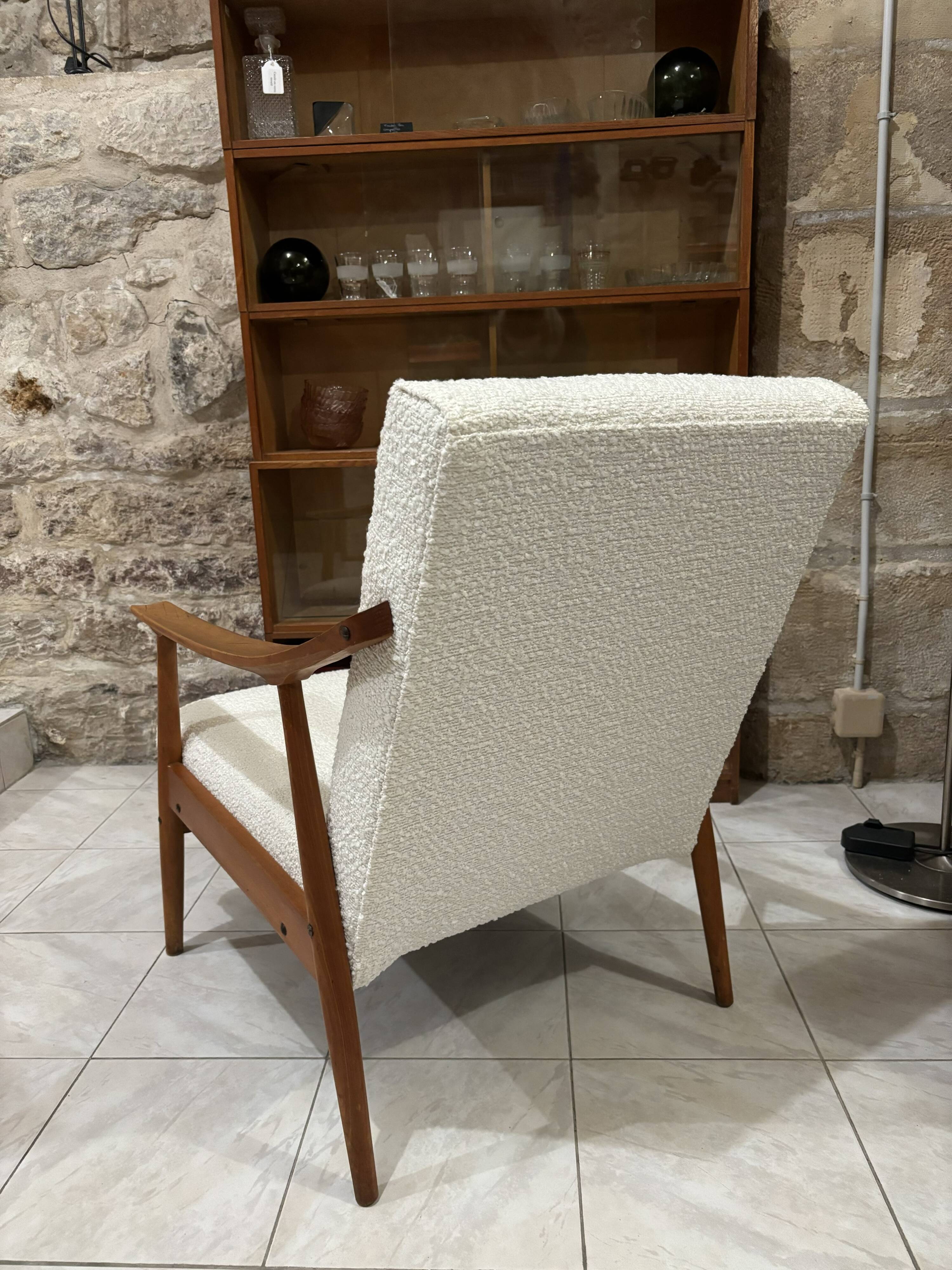 60s armchair reupholstered in loop