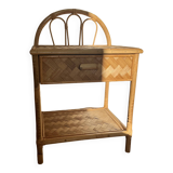 Vintage bamboo bedside table