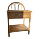 Vintage bamboo bedside table