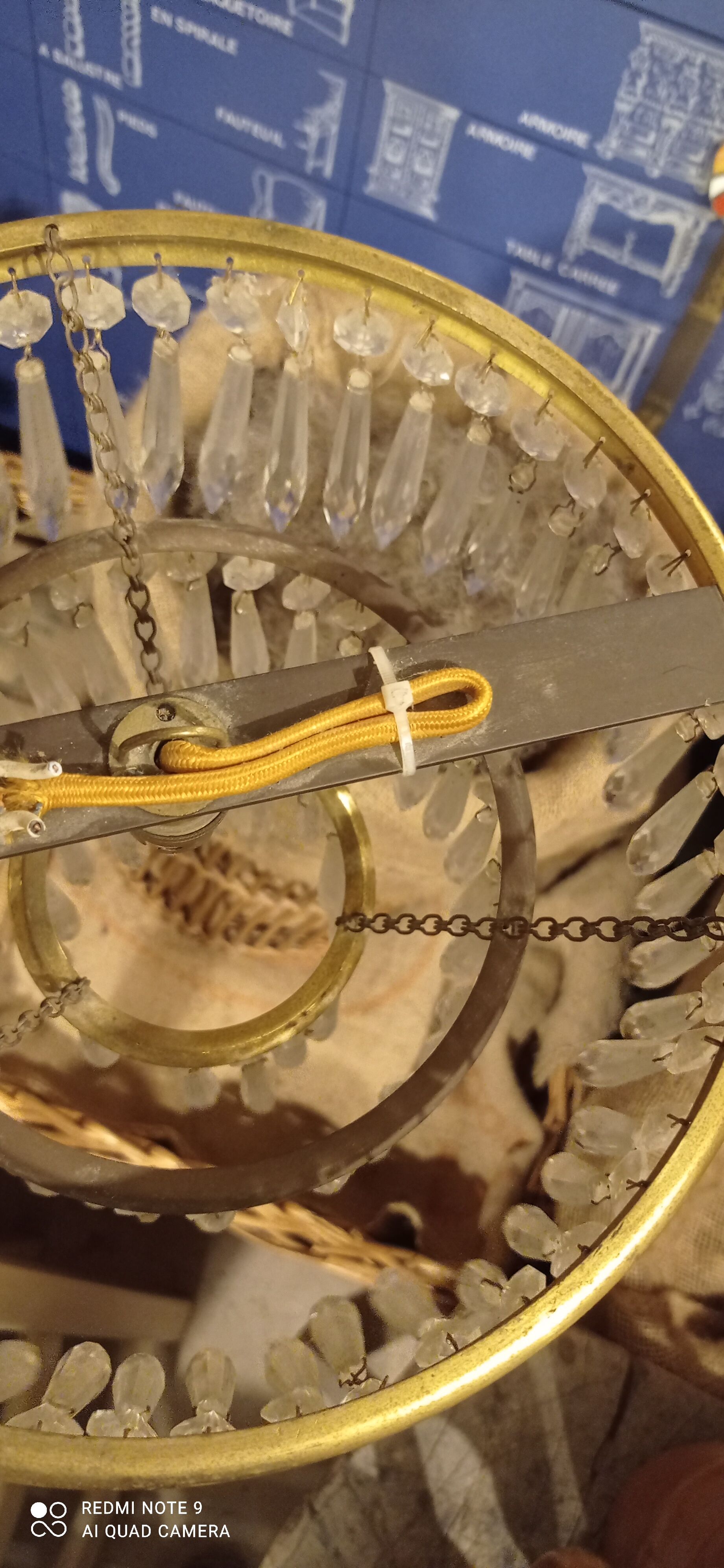 Old tassel chandelier