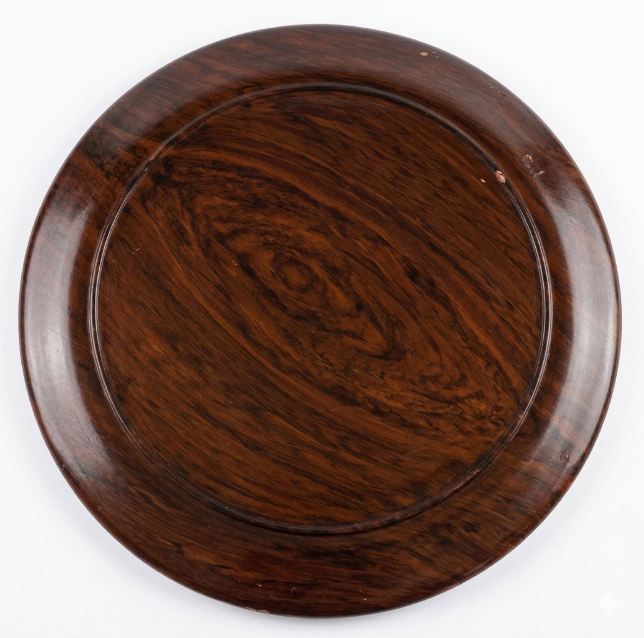 Vintage oriental coffee table in marquetry and mother-of-pearl – Unique piece