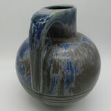 Vase grès émaillé vernissé non signé french glazed stoneware vase
