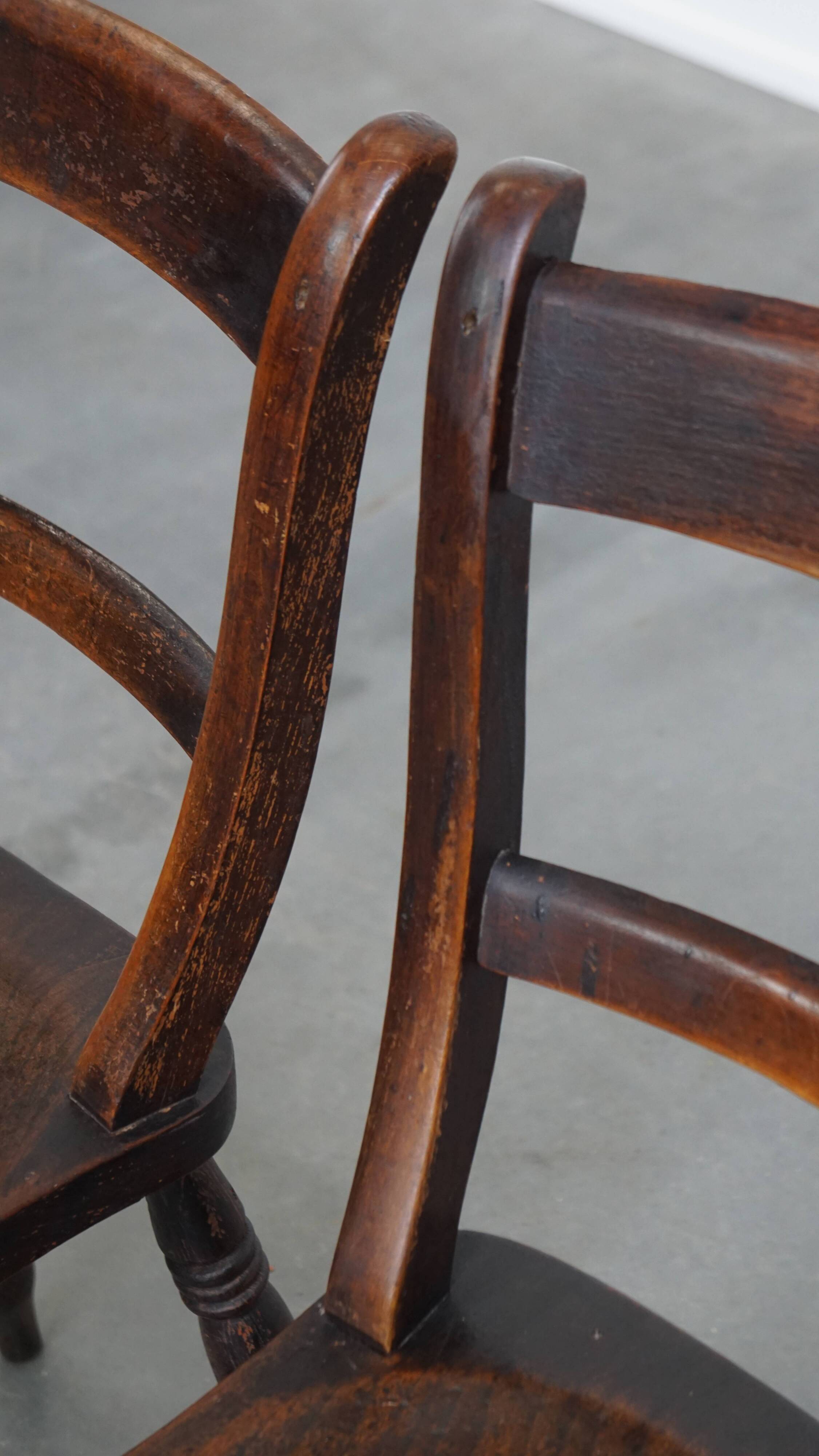 Set of 10 Antique English Oxford Dining / Kitchen Chairs