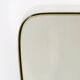Elegant wall mirror in brass and black from the mid-century, Italy, 1950s.