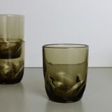 Set de 6 verres à eau en verre fumé