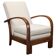 Convertible Art Deco bouclé armchair, Czechoslovakia, 1940s