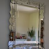 Venetian mirror beveled 87x 65cm, 50 years