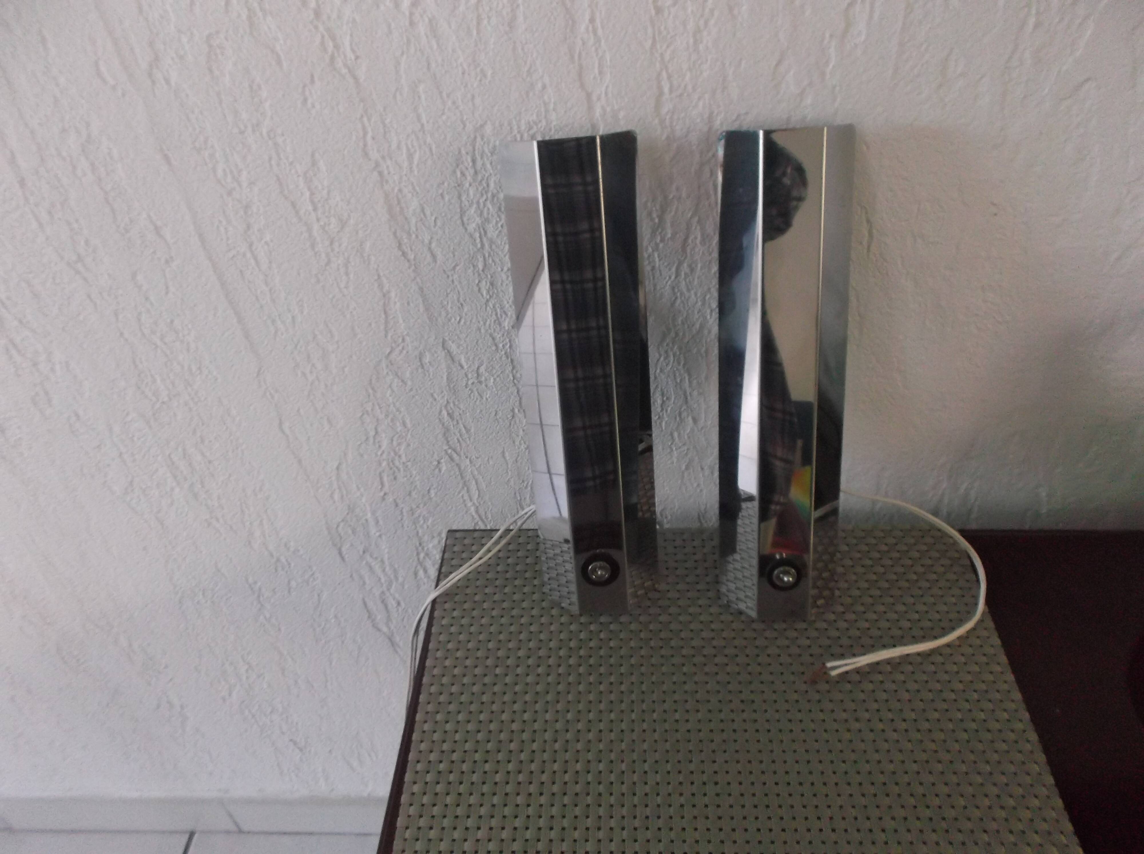 Pair of vintage chrome