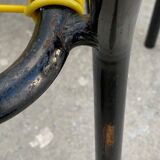 4 yellow scoubidou chairs, 1950