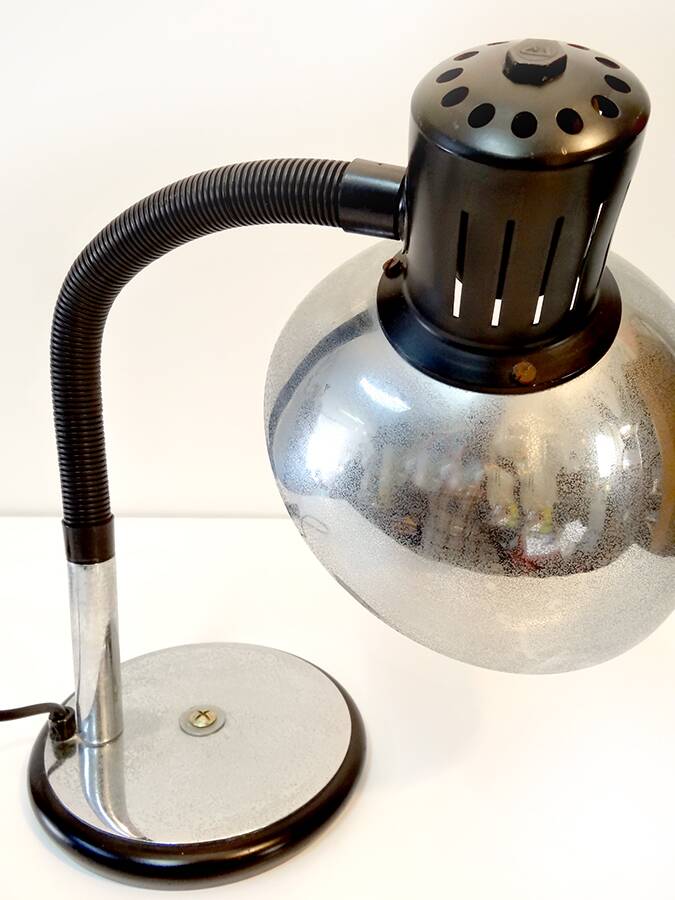 Chrome-plated Aluminor industrial lamp