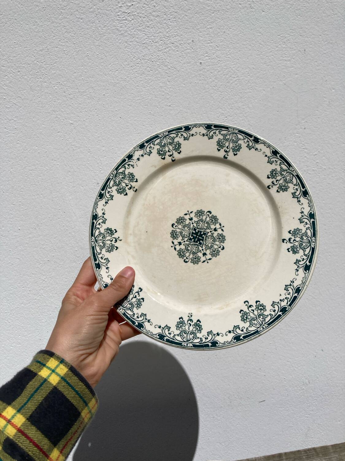 4 iron earth plates Mignon Sarreguemines