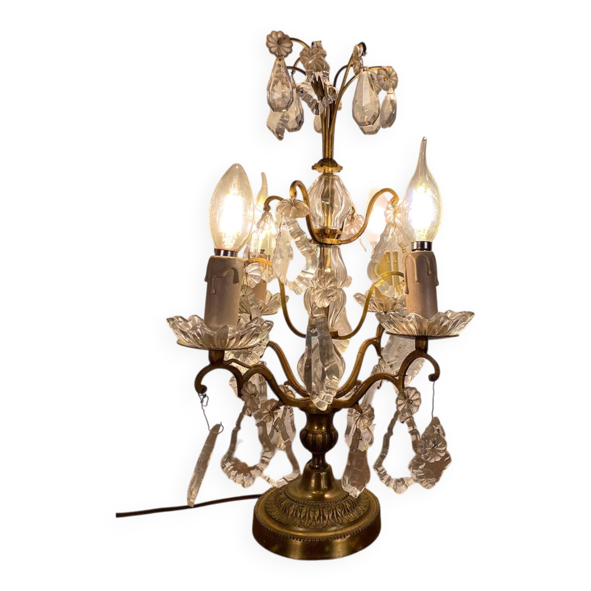 Large bronze chandelier in Louis XVI style, 20th century.