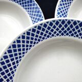 5 Hollow plates opaque porcelain from Badonviller