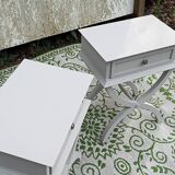 Pair of X-shaped bedside tables