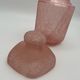Pink vintage cotton pot in cracked glass paste Marcel Franck