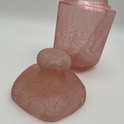 Pink vintage cotton pot in cracked glass paste Marcel Franck