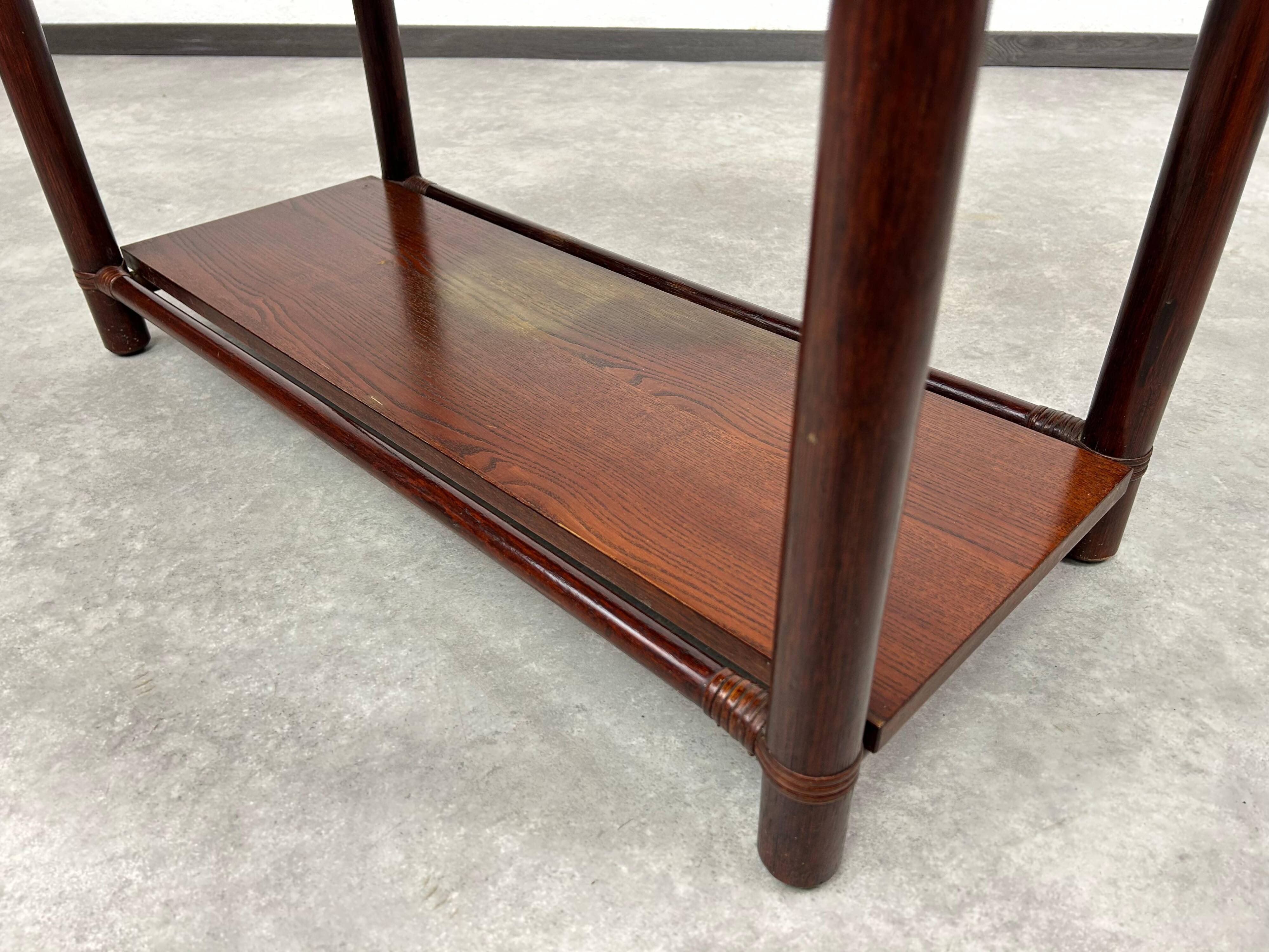 Mid-century modern bamboo side table by Gervasoni