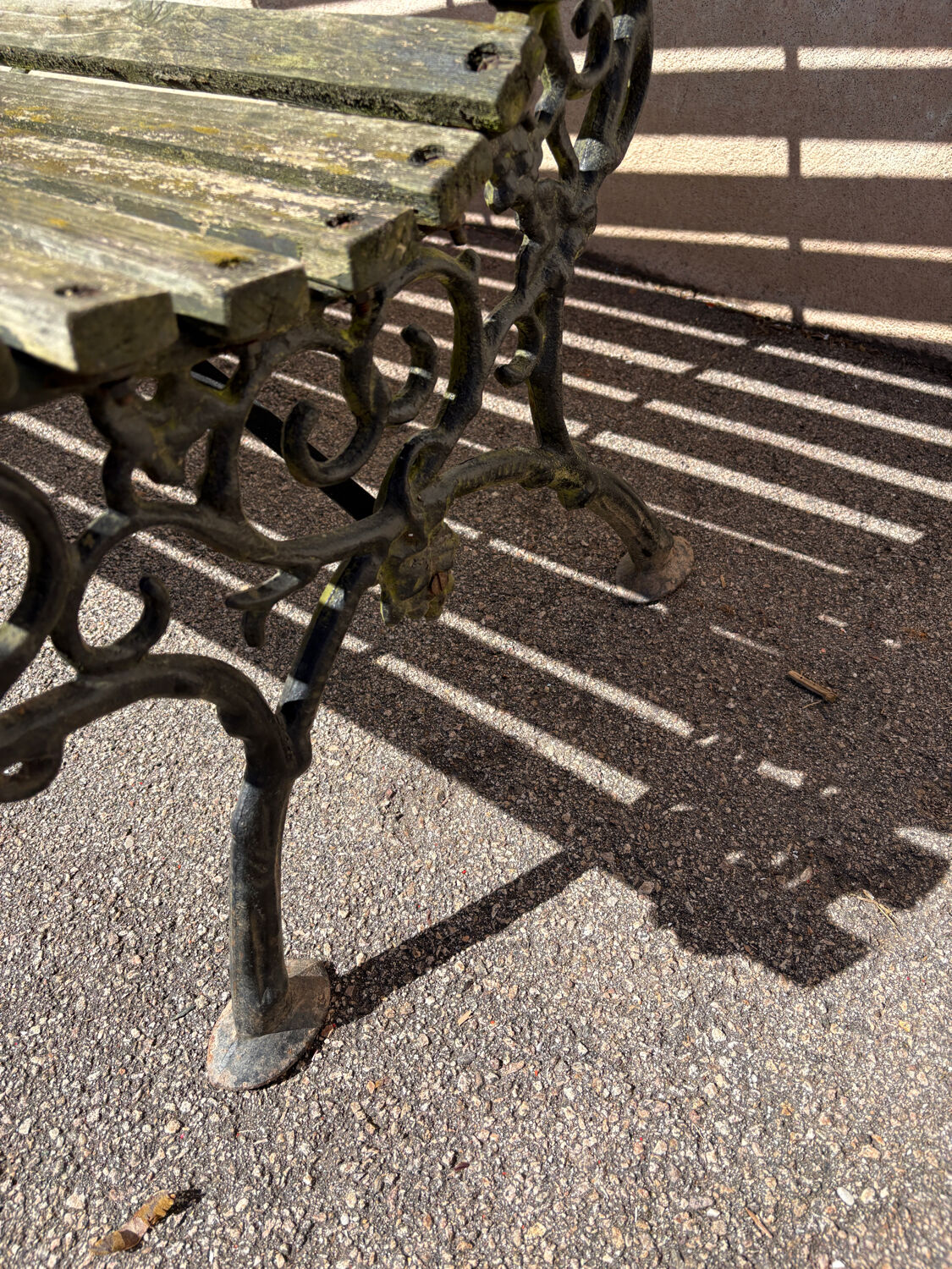Vintage garden bench for 2 people