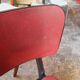 Lot de 4 chaises pieds compas noirs et rouges