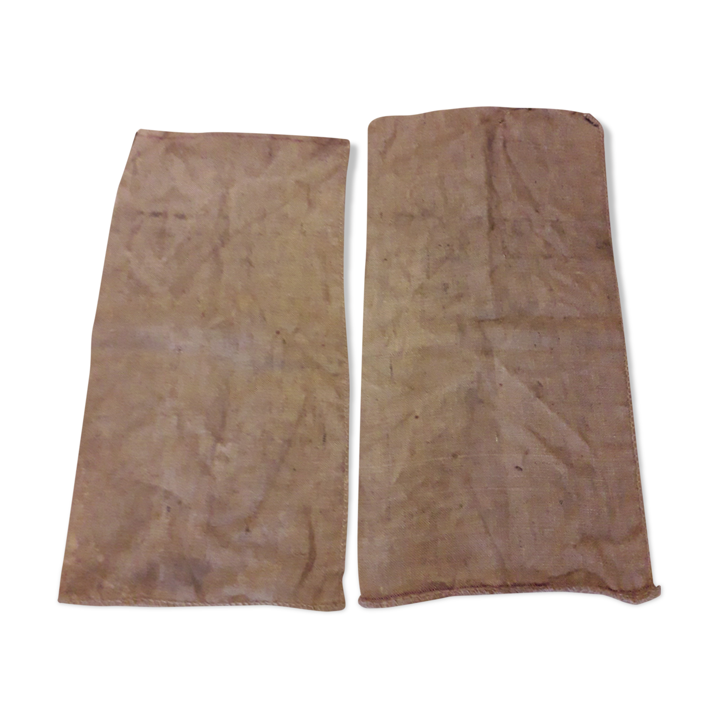 2 bags plain in burlap