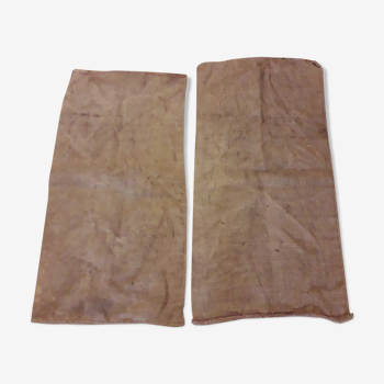 2 bags plain in burlap