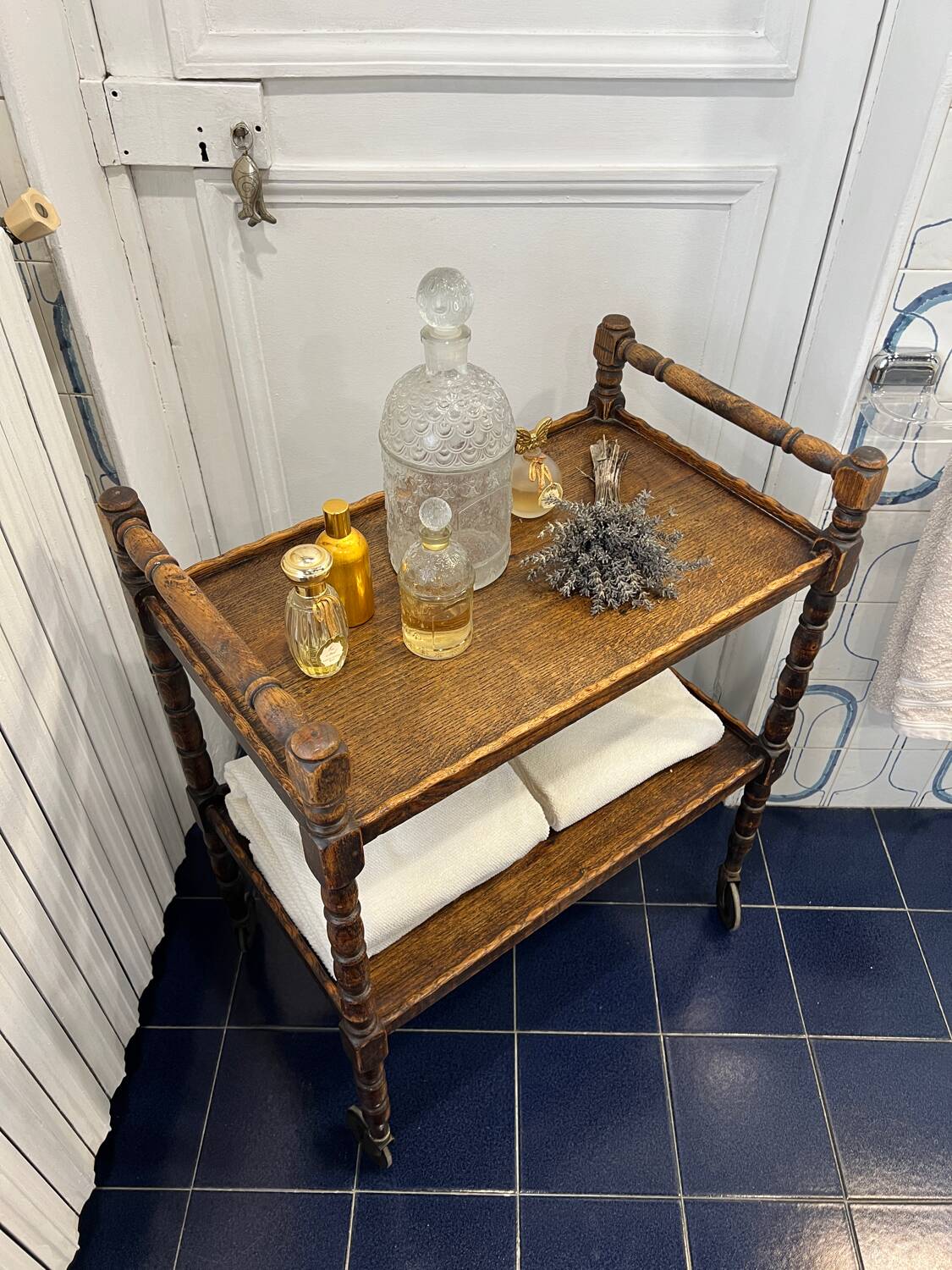 Early 20th century trolley on wheels