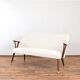 Mid-Century Norwegian Teak & Boucle Sofa, 1960s.