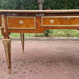 Louis XVI style bureau plat - Circa 1880 - In mahogany and mahogany veneer
