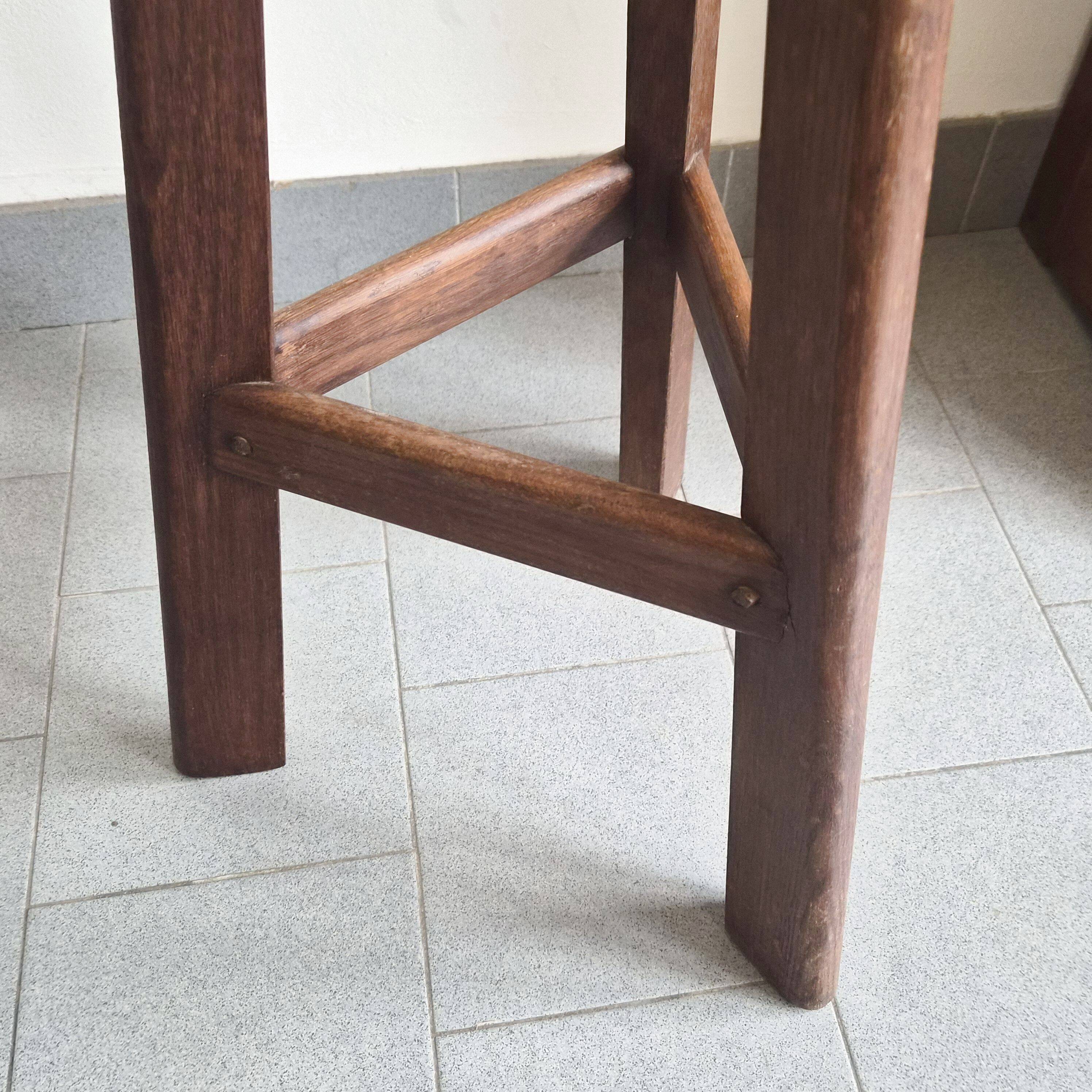 1970s vintage brutalist bar and stools